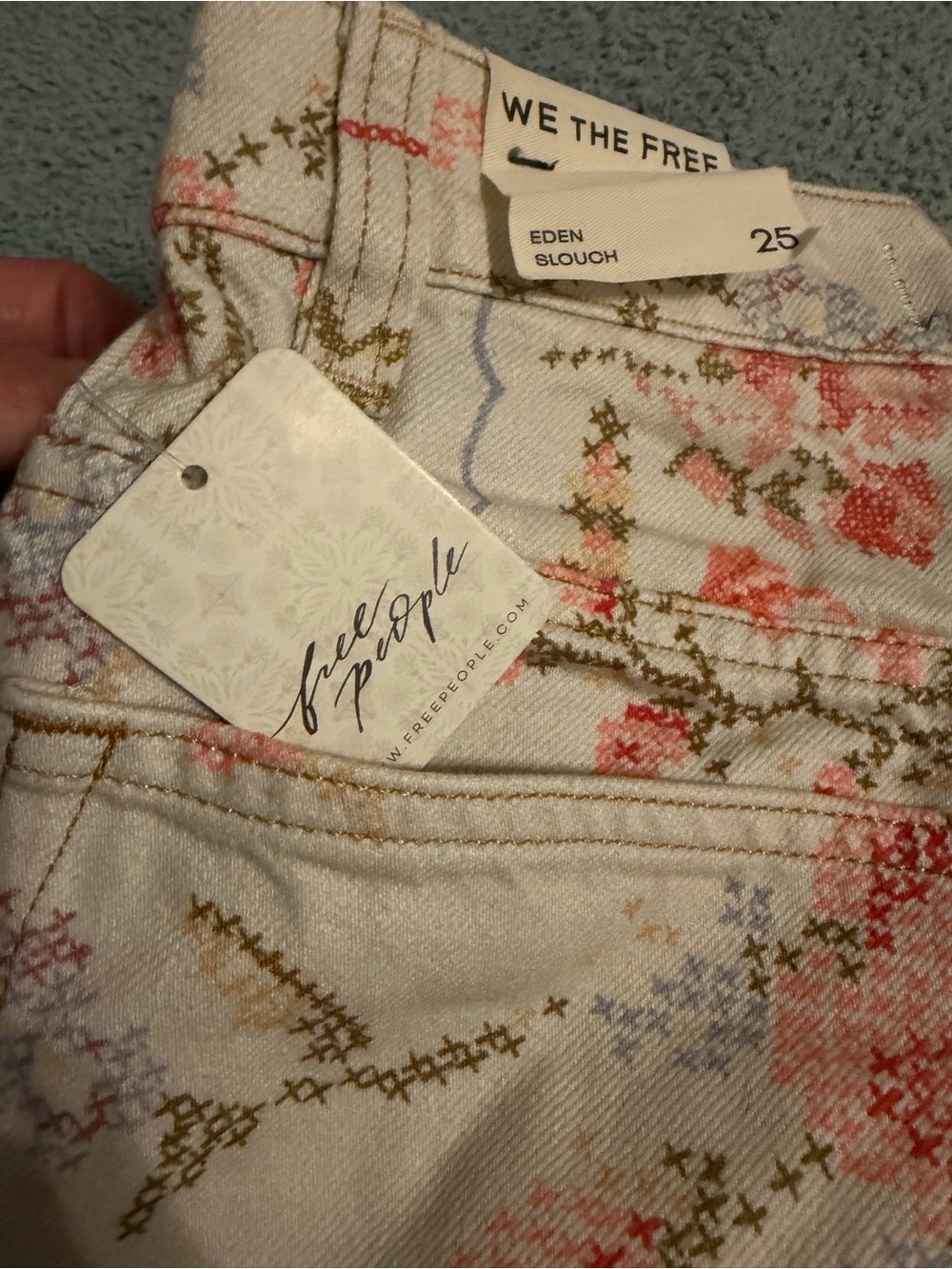 Free People Eden Print Flare Jeans - Picture 8 of 8